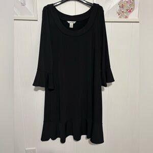 White House Black Market Black Long Sleeve Dress